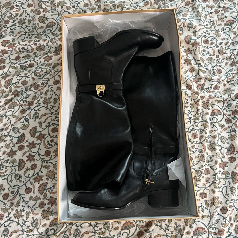 MICHAEL Michael Kors Black Combat & Moto Boots